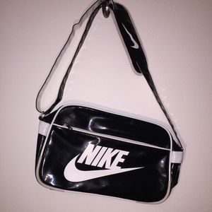 Nike patent leather structured sport bag